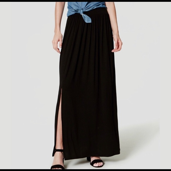 Lou & Grey Dresses & Skirts - Lou & Grey black maxi skirt with slit